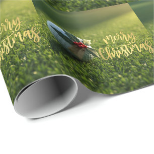 Kerstmis-golf op Putting Green Cadeaupapier