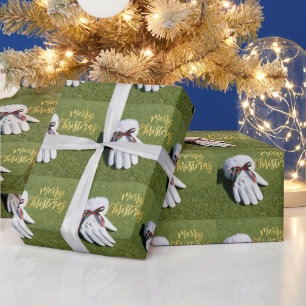 Kerstmis-golf op Putting Green Cadeaupapier