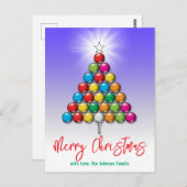 Kerstmis golf vrije tijd ontwerp briefkaart (Voorkant / Achterkant)