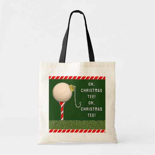 Kerstmis golfen tote bag (Voorkant)