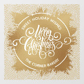 Kerstmis Goud Nep Folie Raamsticker (Vel)