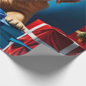 KERSTMIS GOUDEN RETRIEVER PUPPY CADEAUPAPIER (Hoek)