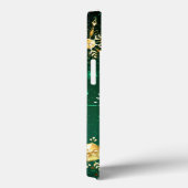 Kerstmis Gouden Sneeuwvlokken op Groene Achtergron Case-Mate iPhone Case (Achterkant / Rechts)