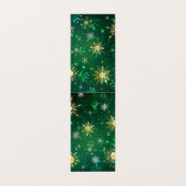 Kerstmis Gouden Sneeuwvlokken op Groene Achtergron Visitekaartjes (Buitenkant ongevouwen)