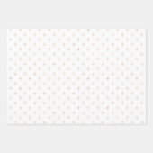 Kerstmis, gouden witte ster, abstract patroon inpakpapier vel (Voorkant 2)