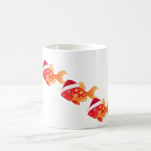 Kerstmis Goudvis – Schattige Vissen voor de Feestd Koffiemok