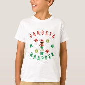 Kerstmis. Grappig Gezegde. Nerd. Gangsta Wrapper T-shirt (Voorkant)