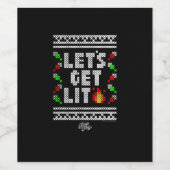 Kerstmis Grappig - Laten we het vuur aanmaken Wijn Etiket (Enkel label)