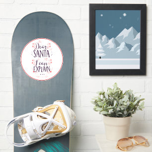 Kerstmis grappig lieve kerstman kan ik uitleggen sticker