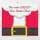 Kerstmis, Grappig, Papa heeft Sinterklaas gezoend Likeurfles Etiket (Enkel label)