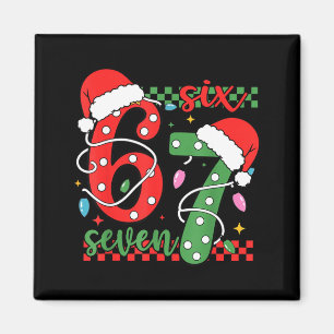Kerstmis Grappig Zes Zeven 6 7 Meme Gen Alpha Jarg Magneet
