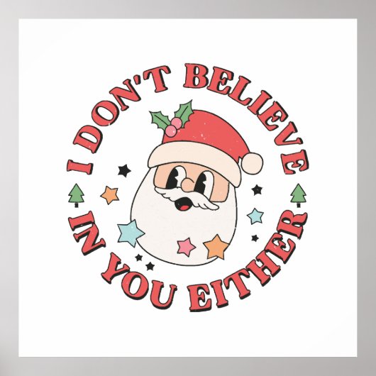 Kerstmis grappige kerstman poster (Voorkant)