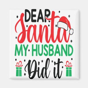 Kerstmis Grappige spreuk Beste Kerstman mijn vrouw Magneet