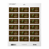 Kerstmis Grappige Velociraptor Dinosaurus Aangepas Etiket (Full Sheet)