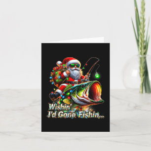 Kerstmis Grappige Vis Kerstman Vissen Vrolijke Ker Kaart