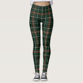 Kerstmis: Green Red White Pattern Leggings (Voorkant)