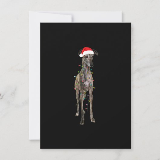Kerstmis: Greyhound Gift Greyhound Dog Funny Santa Kaart (Voorkant)