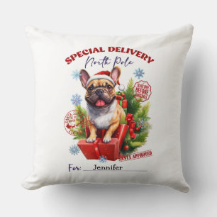 Kerstmis Griljante Pug Kerstdekens Kussen