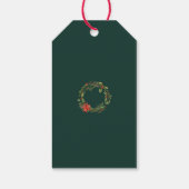Kerstmis groen bedrijf logo cadeaulabel (Achterkant)
