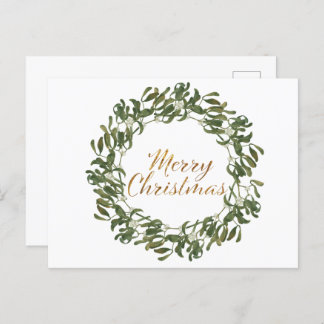 Kerstmis Groen en God Merry Kerstmis Briefkaart