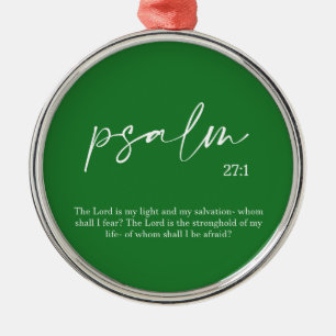 Kerstmis Groene Bijbel Verse Psalm Metalen Ornament