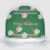 Kerstmis Groene Boom Sneeuwbol (Voorkant)