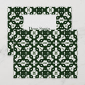 Kerstmis Groene Garland Briefkaart (Voorkant / Achterkant)