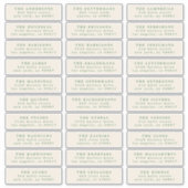 Kerstmis Groene Ombre Individuele Naam Adres Sticker (Voorkant)