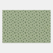 Kerstmis groene patronen inpakpapier vel (Voorkant 3)