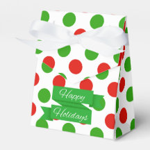 Kerstmis Grote Polka Dot Patroon Favor Box