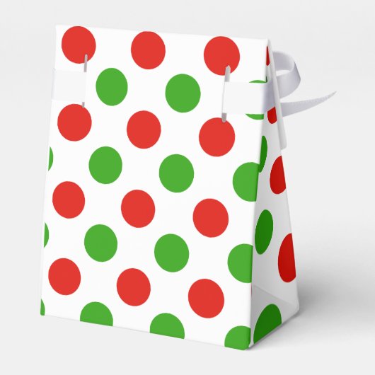 Kerstmis Grote Polka Dot Patroon Favor Box Bedankdoosjes (Achterkant)