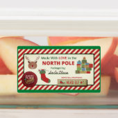 Kerstmis Grote Vierkante Kleefstof/Waterdicht Etik Labels (Aangebracht)