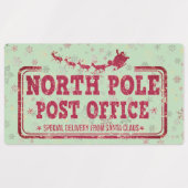 Kerstmis Grote Vierkante Kleefstof/Waterdicht Etik Labels (Design 2)