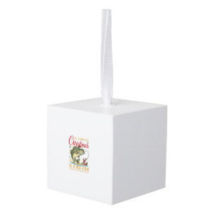 Kerstmis Grote Vis Baars Kerstman Boot Vissen Kubus Ornament