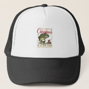 Kerstmis Grote Vis Baars Kerstman Boot Vissen Trucker Pet