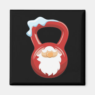 Kerstmis Gym Workout Kabouter Kettlebell Kerst Voo Magneet