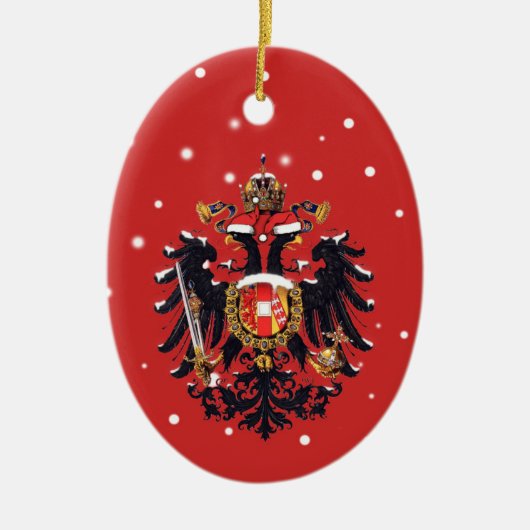 Kerstmis Habsburg Doppeladler Keramisch Ornament (Voorkant)