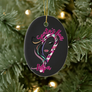 Kerstmis Hair Stylist - Santa's Hair Helper Keramisch Ornament