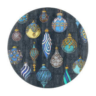 Kerstmis Hand getekend,  decoraties. Snijplank