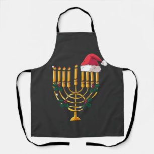 Kerstmis Hanukkah Joods Kerstman Menorah Schort