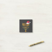 Kerstmis Hanukkah Joods Santa Menora  Post-it® Notes (Op bureau)