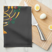 Kerstmis Hanukkah Joods Santa Menora  Theedoek (Quarter Fold)