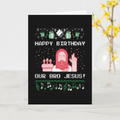 Kerstmis - Happy Birthday Bro Jesus Kaart (Gele Bloem)