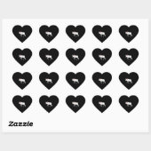Kerstmis Hart Sticker (Vel)
