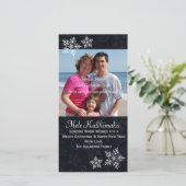 Kerstmis Hawaiaanse Hibiscus Sneeuwvlok Fotokaart Feestdagenkaart (Staand voorkant)