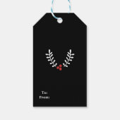 Kerstmis heb je zelf... Red Berries Holiday Cadeaulabel (Achterkant)