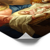 Kerstmis Heilige Familie Angels Manger Poster (Hoek)