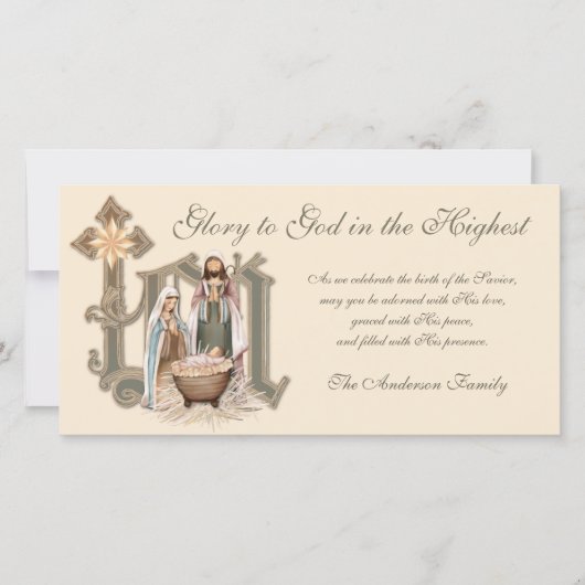 Kerstmis Heilige Familie Jezus Maria Joseph (Voorkant)