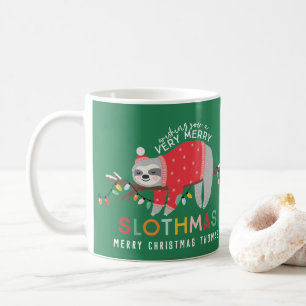 Kerstmis: heldere, kleurrijke kinder feestdag koffiemok