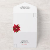 Kerstmis helemaal in één bruiloft all in one uitnodiging (Buitenkant)